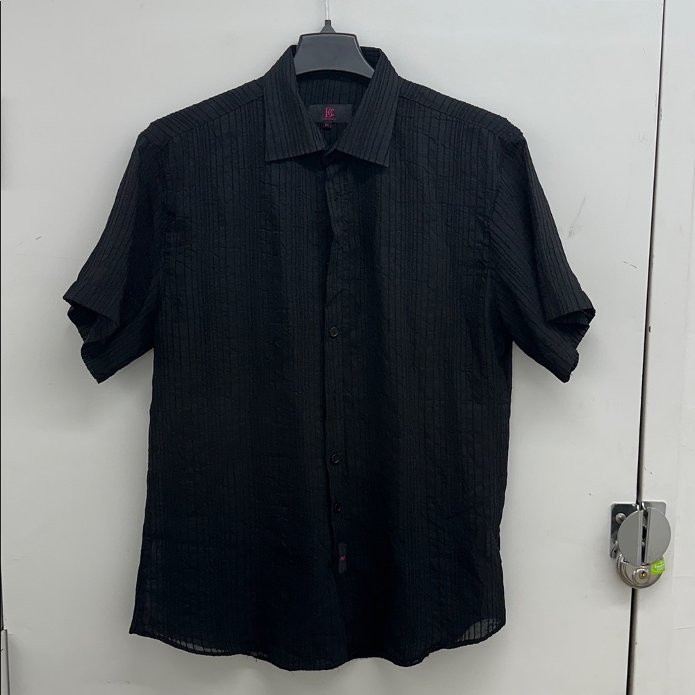 BC Clothing USA Classic Black Striped Men's Shirt Size XL